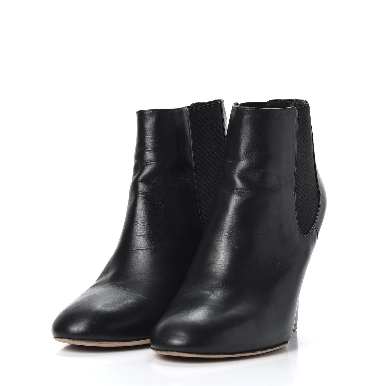 Chanel Lambskin Pearl CC Ankle Boots 40 Black 2 of 11