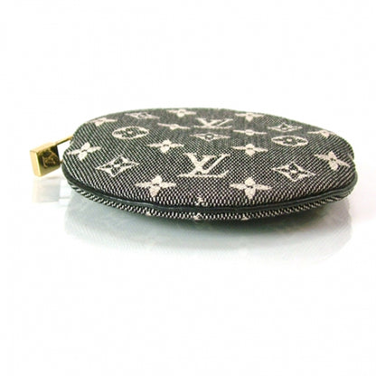 Louis Vuitton Mini Lin Round Coin Purse Holder Black 3 of 7