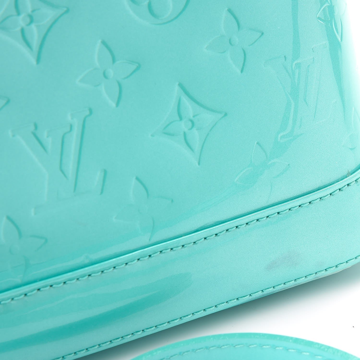 Louis Vuitton Vernis Alma BB Blue Lagon 9 of 13