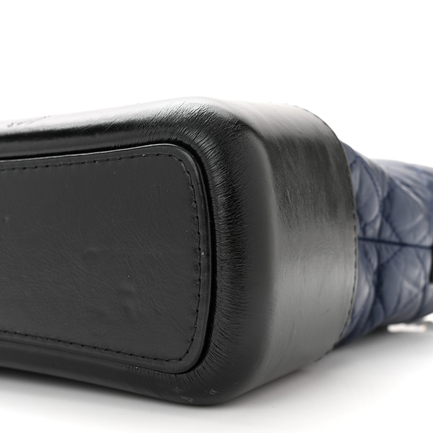 Chanel Aged Calfskin Quilted Medium Gabrielle Hobo Navy Black 9 of 9