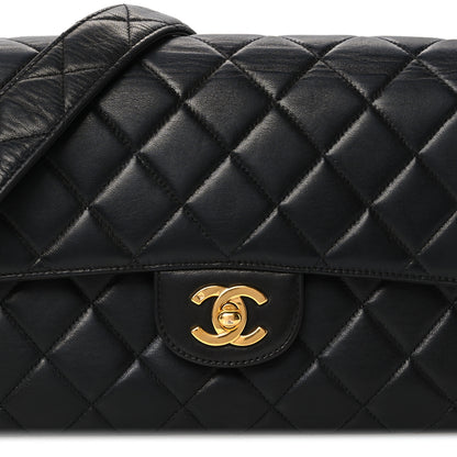 Chanel Lambskin Quilted Medium Double Sided Flap Black 10 of 12