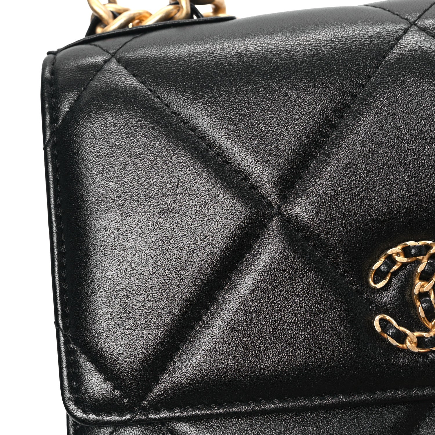 Chanel Lambskin Quilted Chanel 19 Wallet On Chain WOC Black 11 of 11