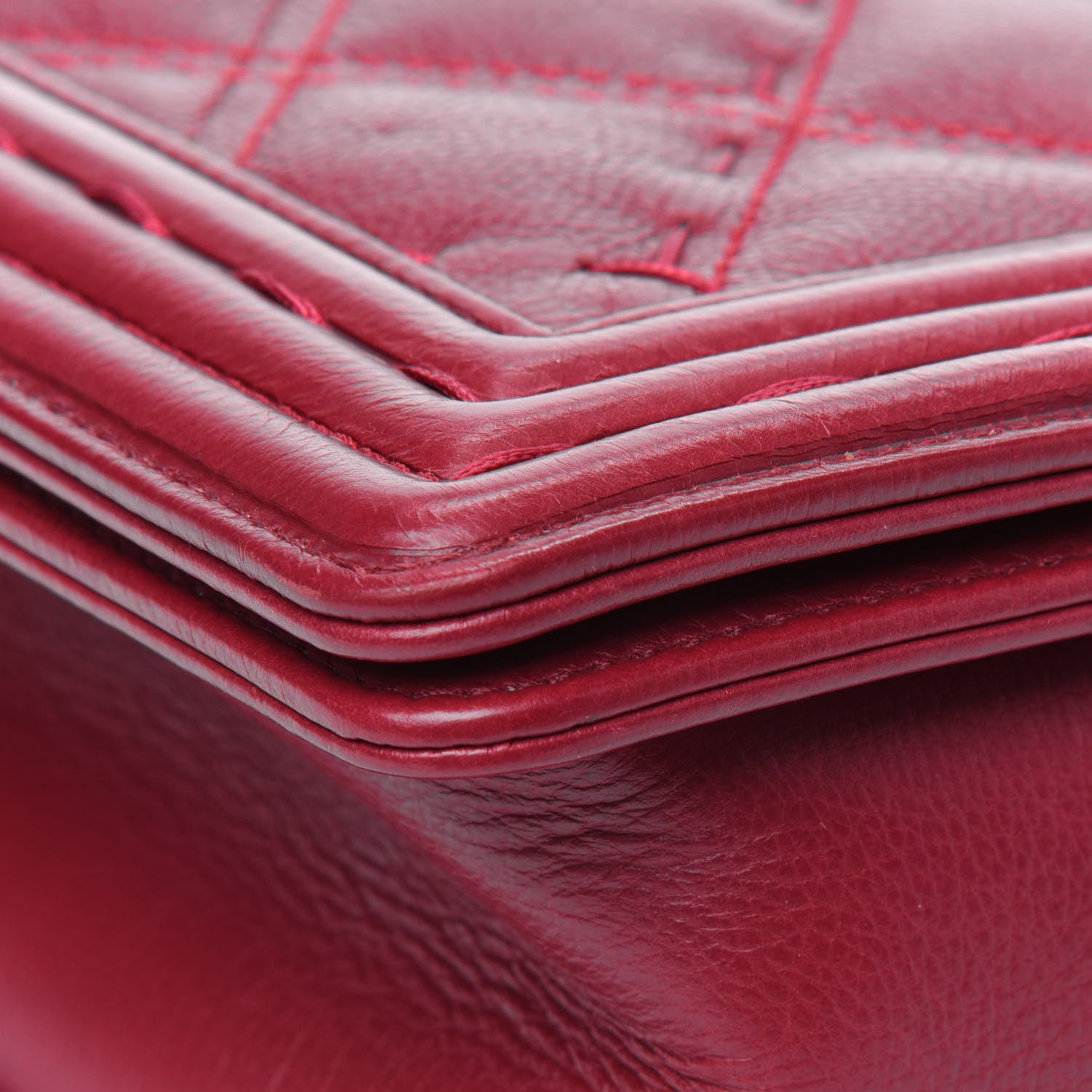 Chanel Calfskin Stitched New Medium Boy Flap Red 9 of 14