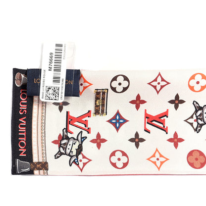 Louis Vuitton Silk Monogram Rodeo Bandeau Red 3 of 3