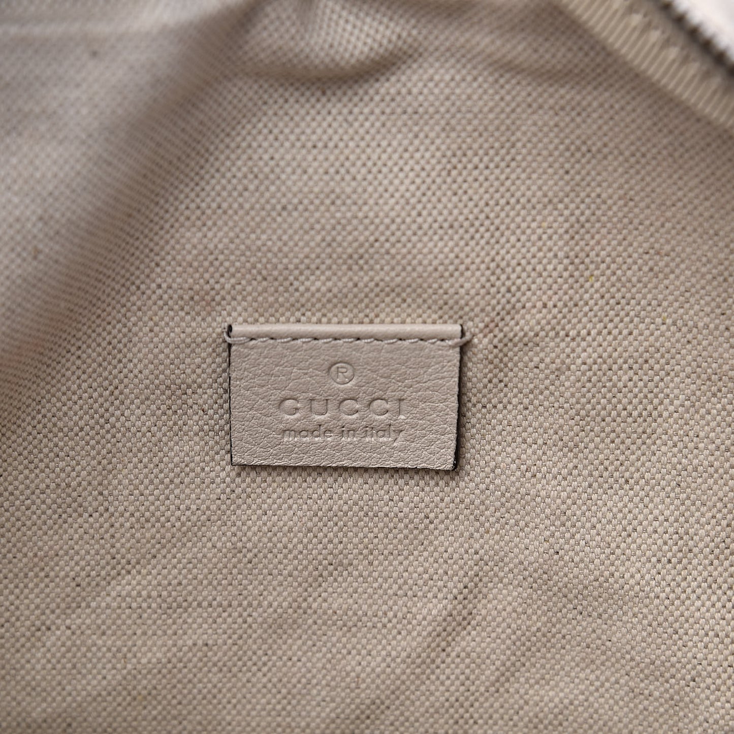 Grained Calfskin Logo Belt Bag White