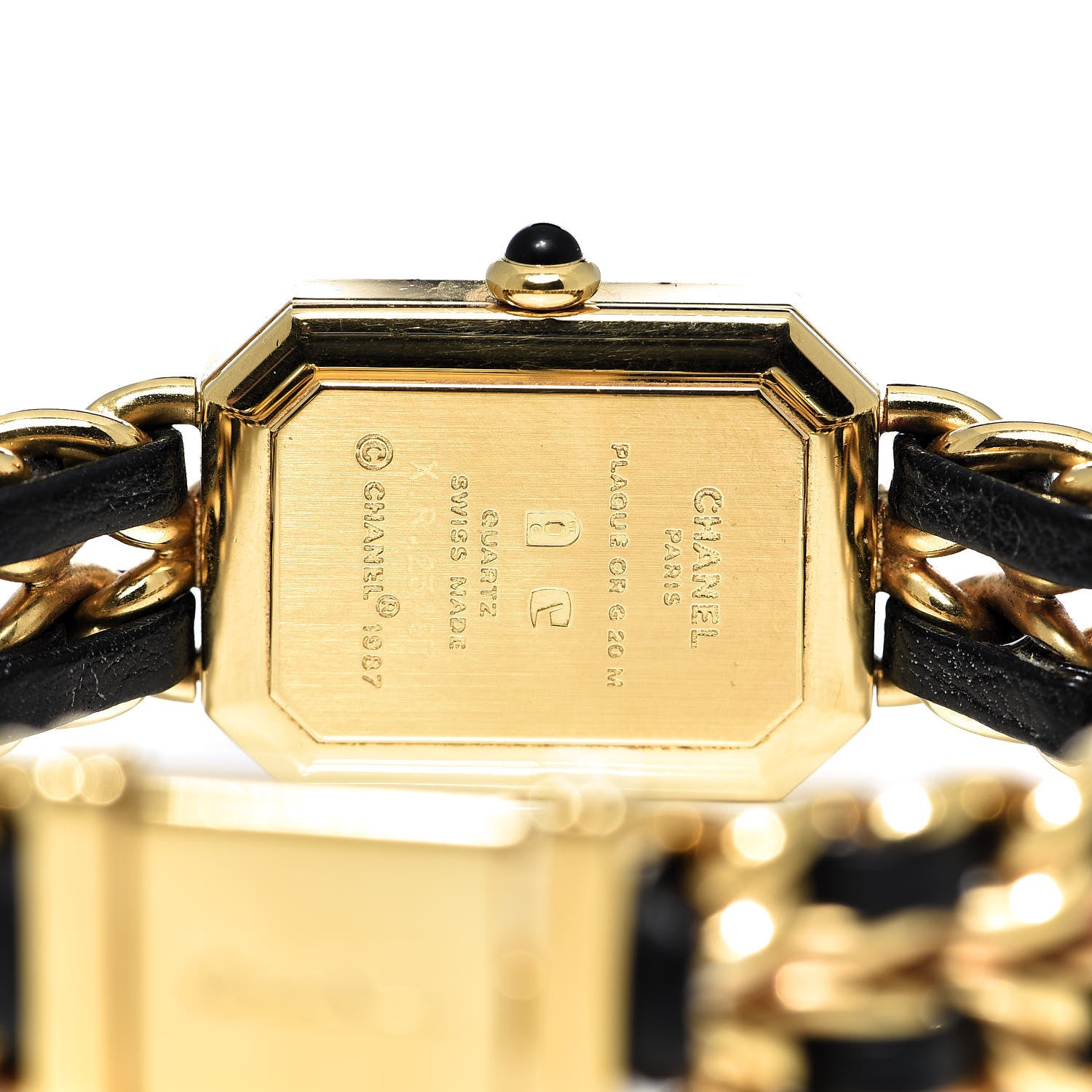 Chanel Stainless Steel Lambskin 20mm Chain Premiere Quartz Watch Gold L 5 of 6