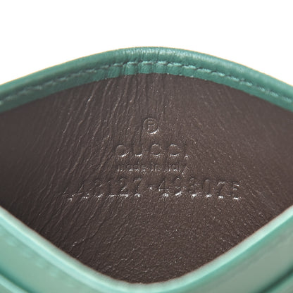 Gucci Calfskin Matelasse GG Marmont Card Holder Emerald Green 6 of 7