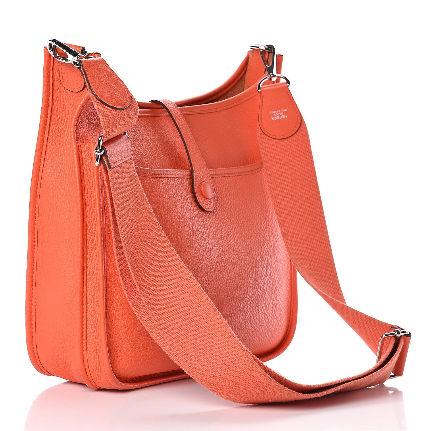 Hermes Taurillon Clemence Evelyne III PM Orange Poppy 3 of 20