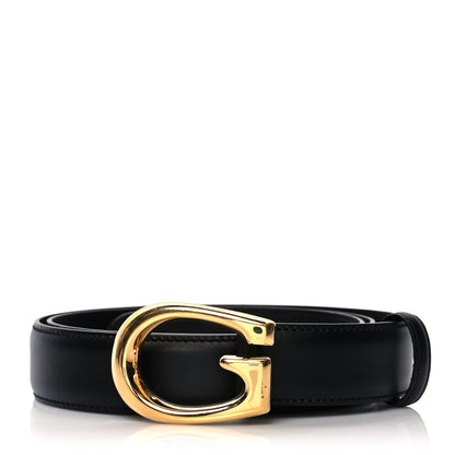 Gucci Selleria Calfskin G 30mm Belt 95 38 Black 1 of 5