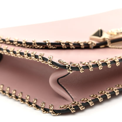 Valentino Garavani Vitello Groumette Small Rockstud Demilune Shoulder Bag Lipstick 8 of 9