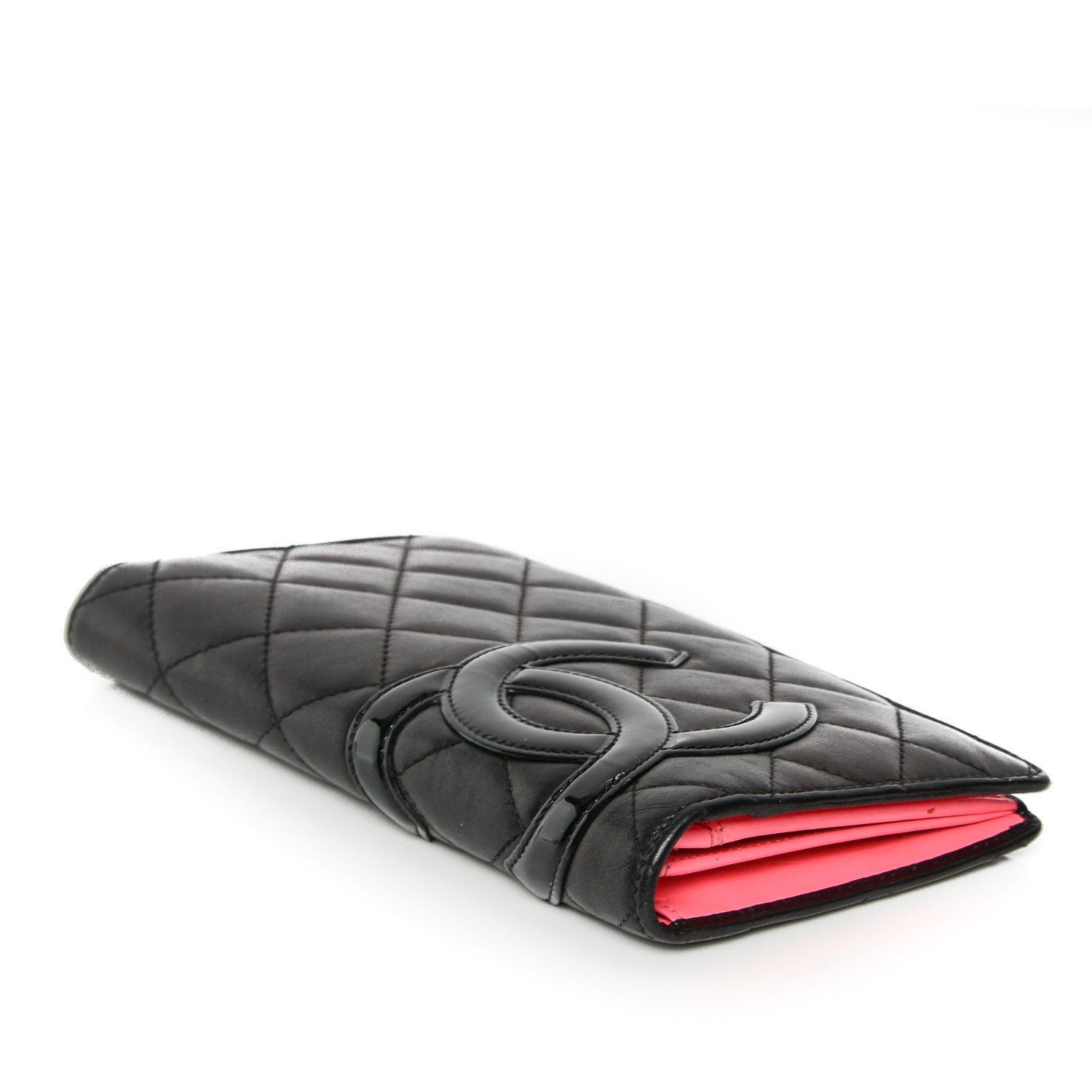 Chanel Calfskin Quilted Cambon Yen Wallet Black 4 of 8