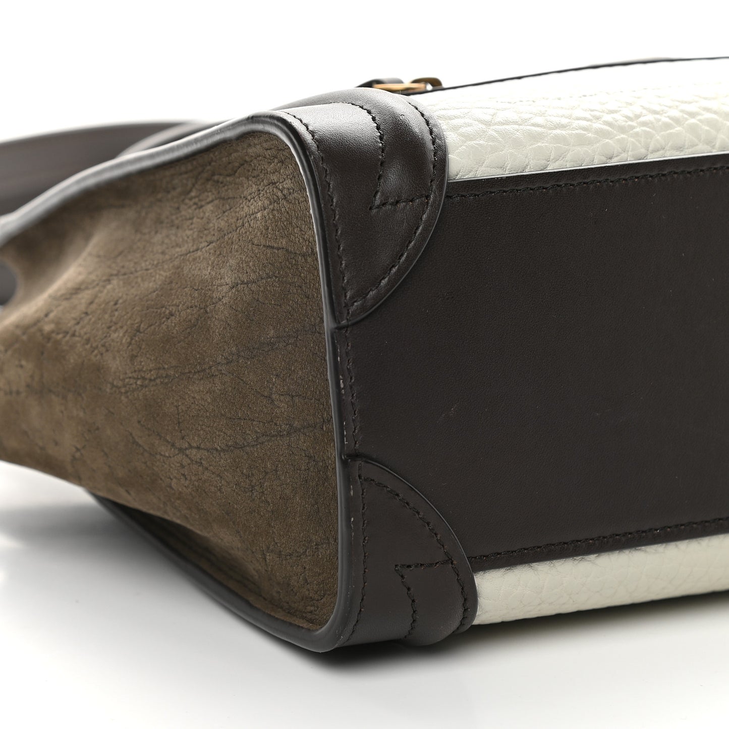 Bullhide Calfskin Nano Tri-Color Luggage White