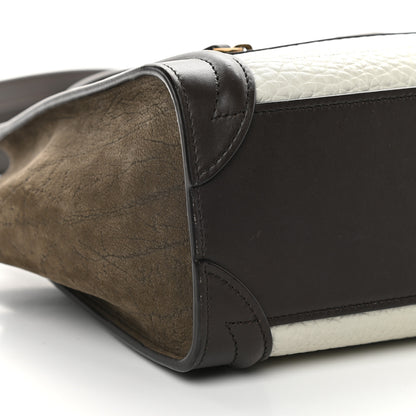 Celine Bullhide Calfskin Nano Tri-Color Luggage White 8 of 9