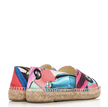 Chanel Fabric Patent CC Espadrilles 37 Multicolor Black 4 of 8