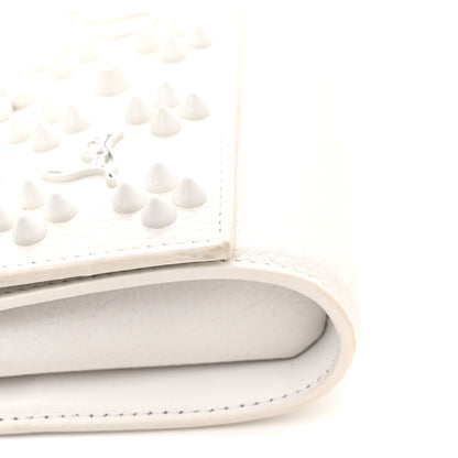 Christian Louboutin Calfskin Spikes Loubinthesky Paloma Wallet On Chain White 11 of 11