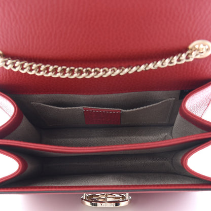Gucci Dollar Calfskin Small Interlocking G Shoulder Bag Red 5 of 10
