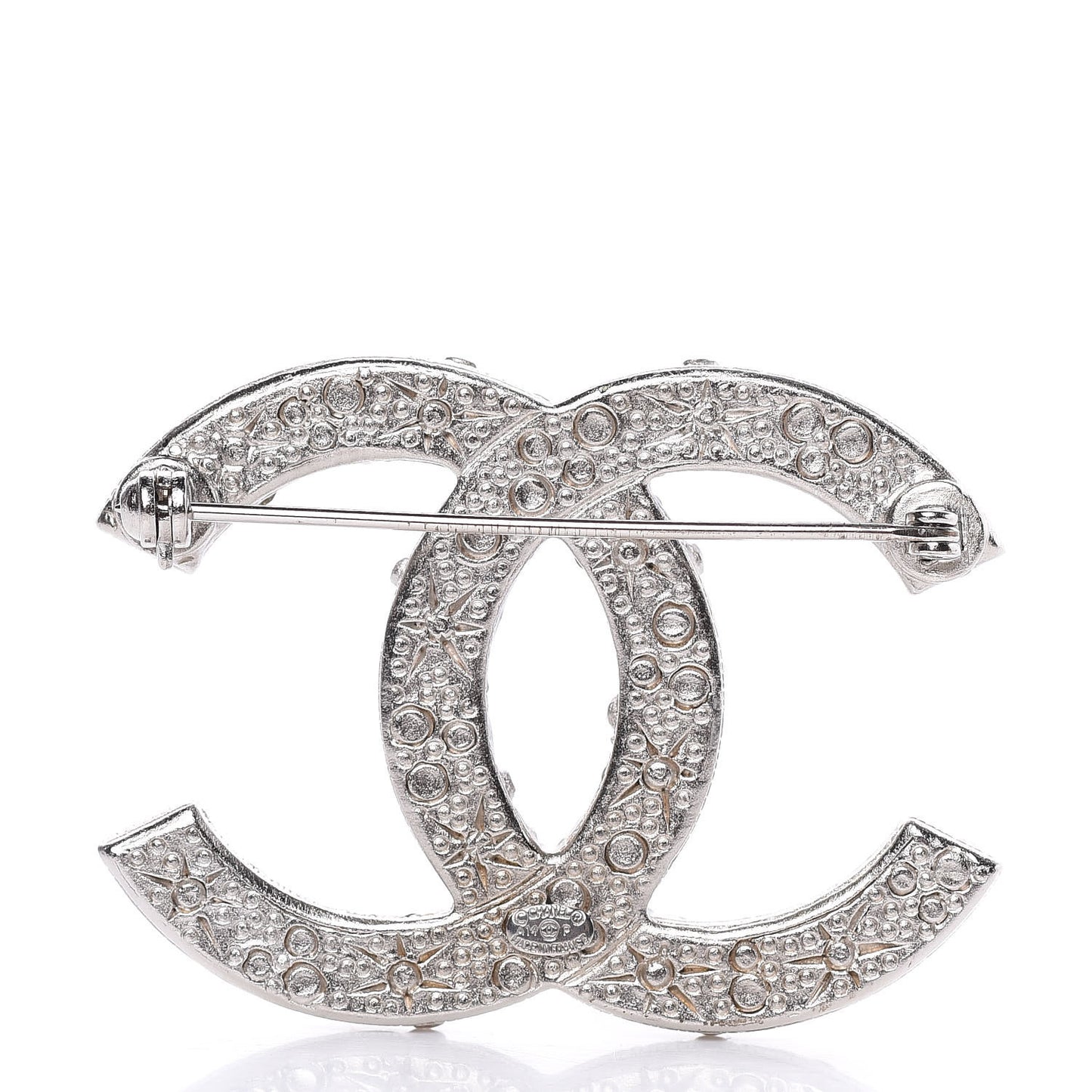 Crystal CC Brooch Silver