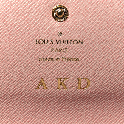 Louis Vuitton Damier Azur Emilie Wallet Rose Ballerine 6 of 11
