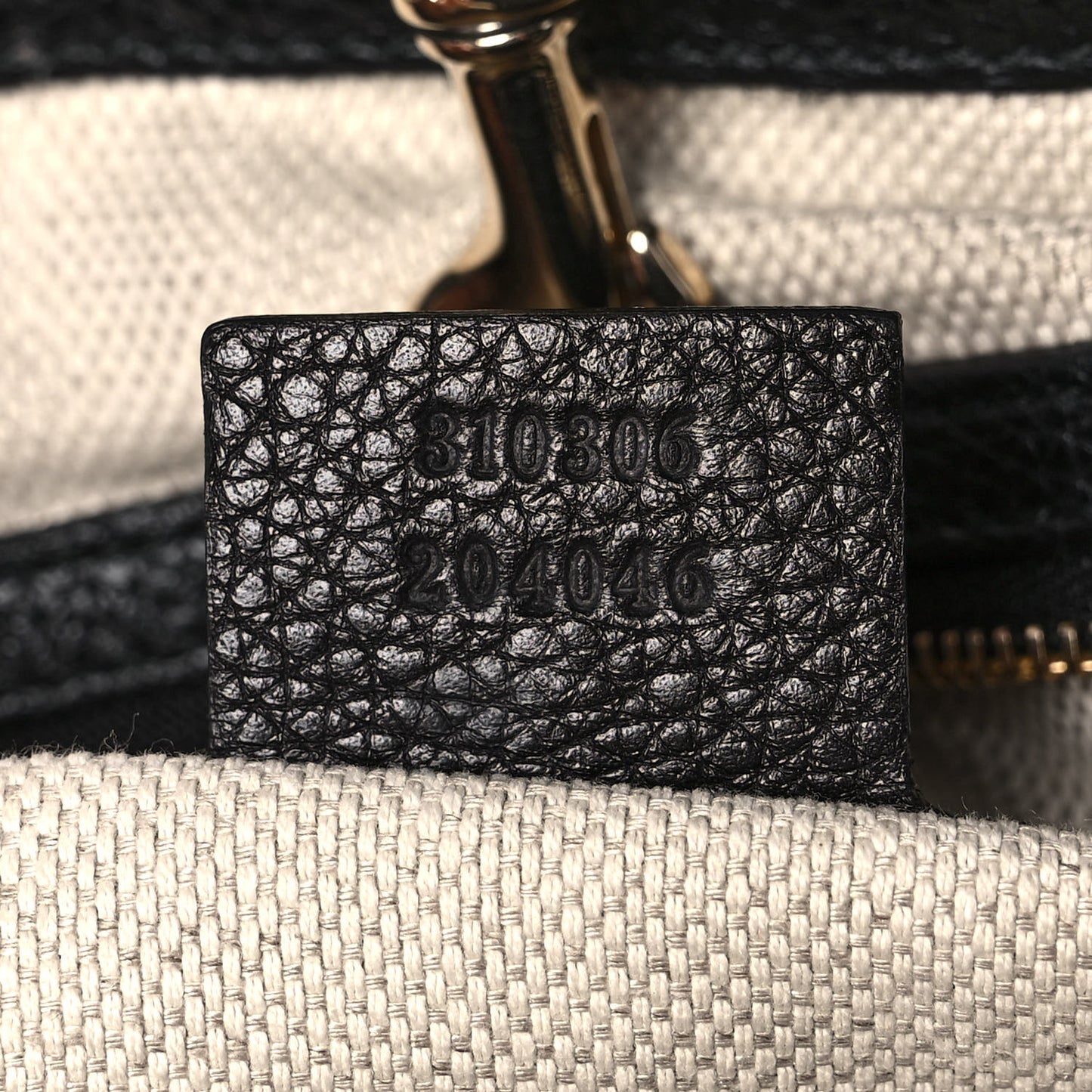 Pebbled Calfskin Large Soho Chain Shoulder Bag Black