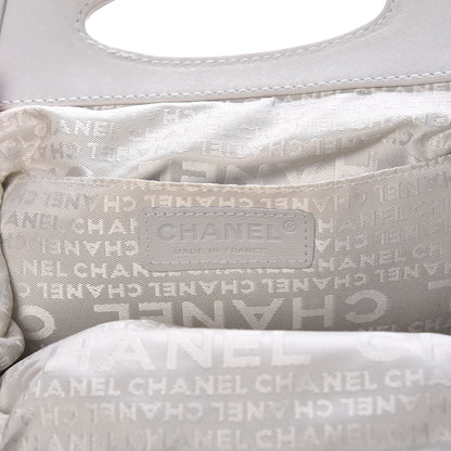 Chanel Lambskin Chain Embellished Frame Tote Ivory 6 of 14