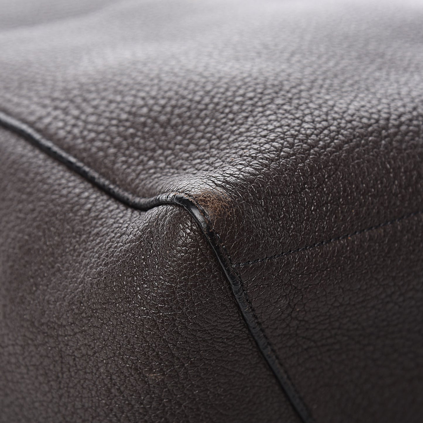 Goatskin Sangle Bucket Bag Dark Taupe