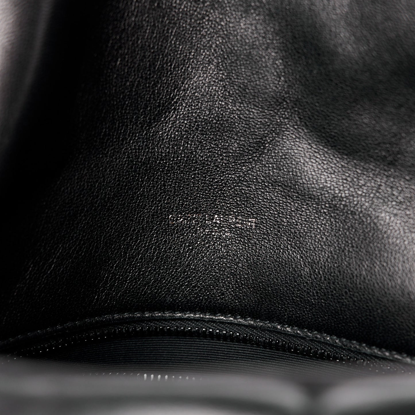 Lambskin Quilted Monogram Monochrome Medium Loulou Puffer Chain Satchel Black