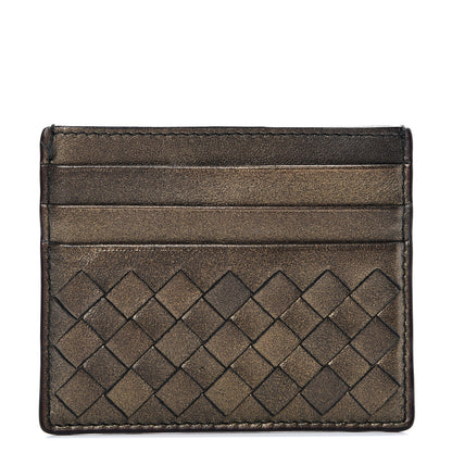 Bottega Veneta Nappa Intrecciato Card Case Dark Gold 1 of 7