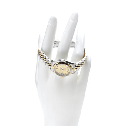 Rolex Stainless Steel 18K Yellow Gold 26mm Oyster Perpetual Datejust Watch Champagne 69173 2 of 7