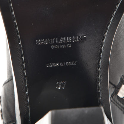 Saint Laurent Calfskin Chain Harness Curtis 80 Ankle Boots 37 Black 6 of 10