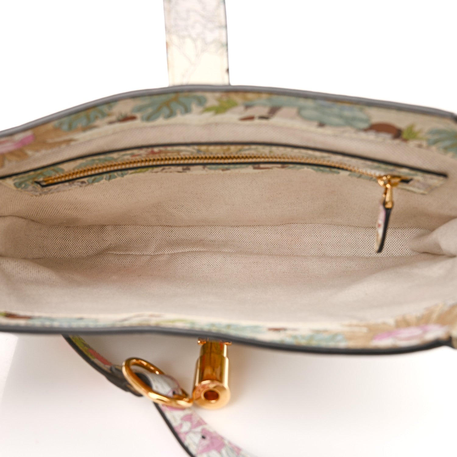 Gucci New Shangai Calfskin Tiger Savanah Small Jackie 1961 Hobo Chalky White Multicolor 5 of 11