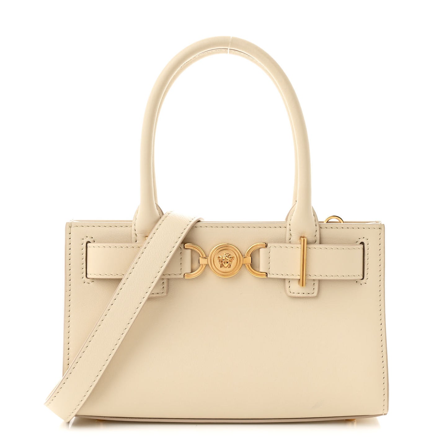 Calfskin Small Medusa '95 Tote Bag Light Beige