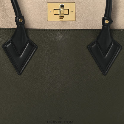 Louis Vuitton Calfskin Monogram On My Side MM Laurier Green Toffee Latte Beige 7 of 12