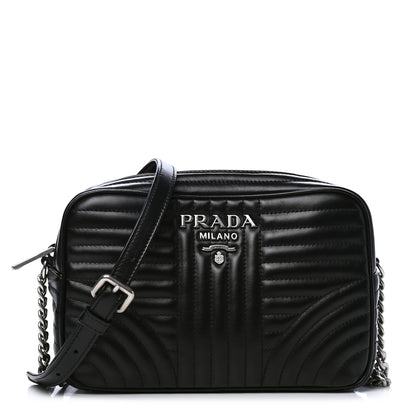 Prada Soft Calfskin Diagramme Crossbody Bag Black 1 of 6