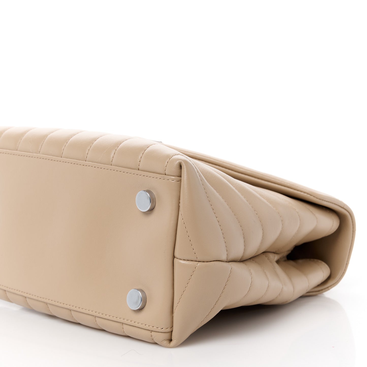 Calfskin Y Quilted Monogram Medium Loulou Satchel Dark Beige