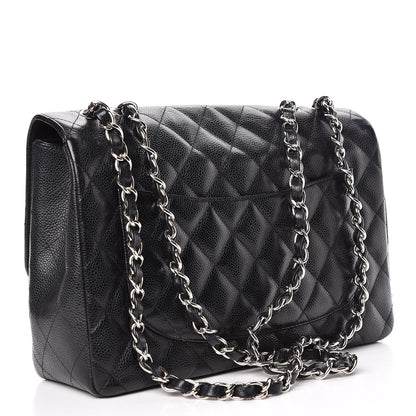 Chanel Caviar Quilted Jumbo Single Flap Black 3 of 11