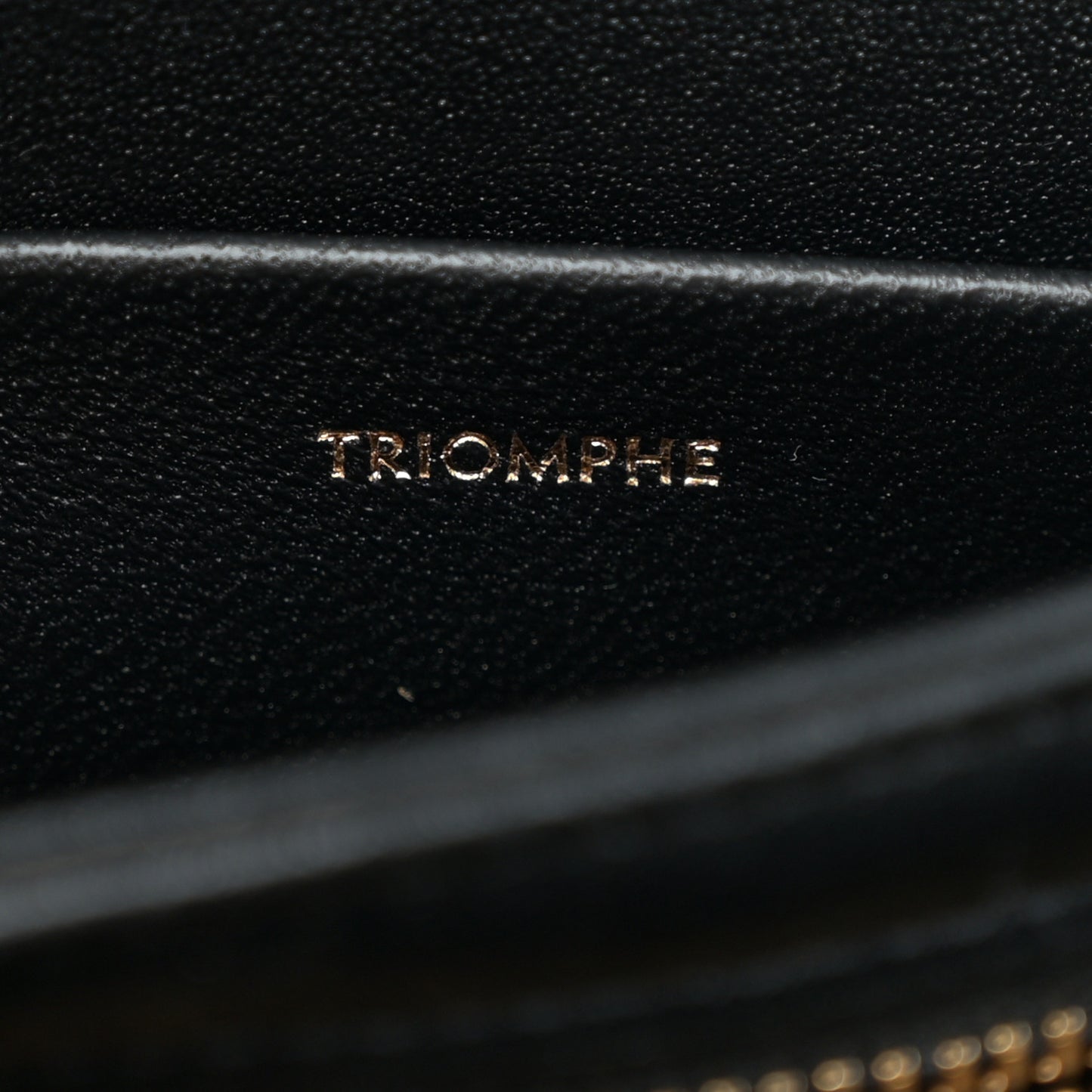 Shiny Calfskin Besace Clea Triomphe Black