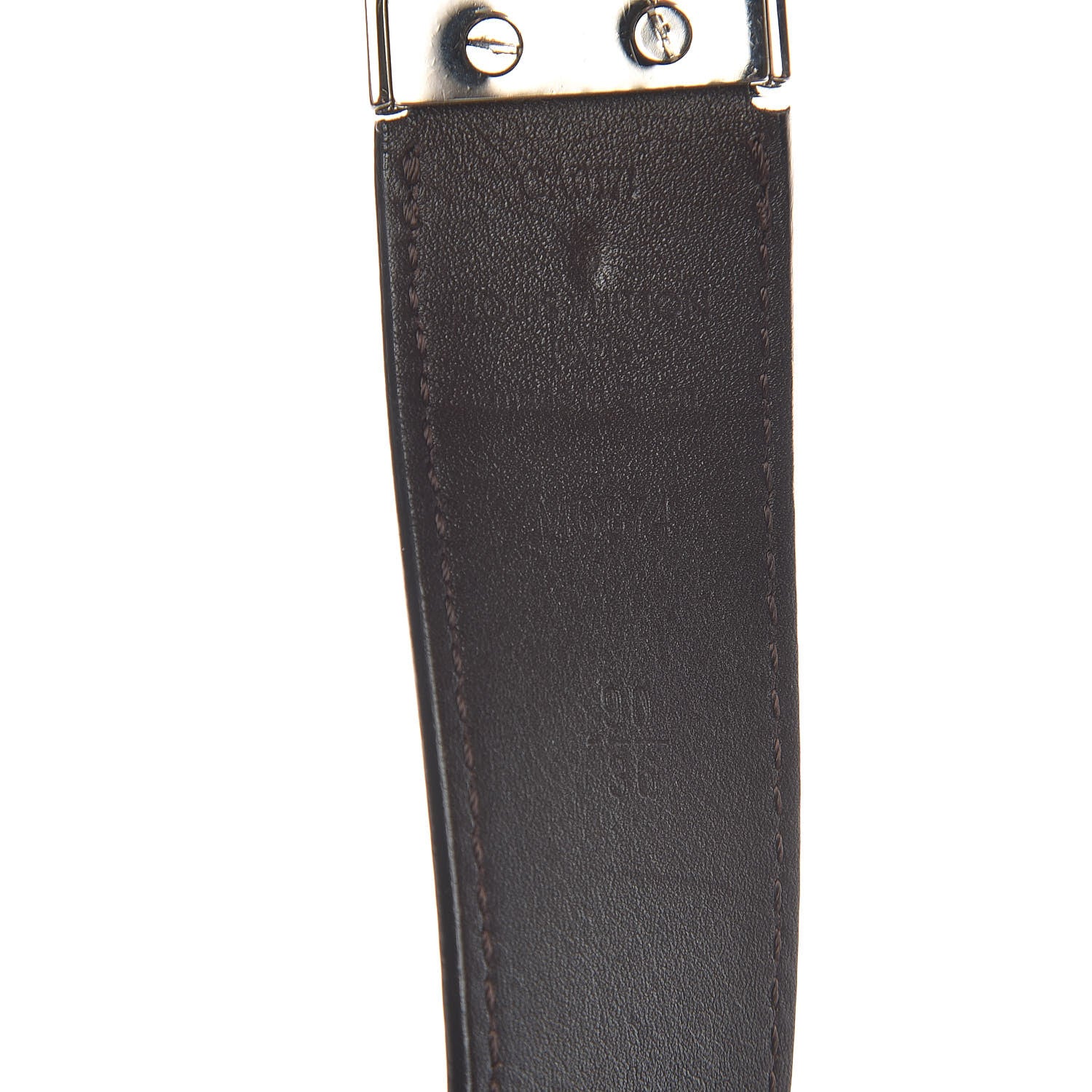 Louis Vuitton Calfskin 30mm Reversible Belt 90 36 Black Dark Brown 4 of 9