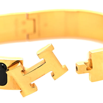 Hermes Enamel Narrow Clic Clac H Bracelet PM Black 4 of 5