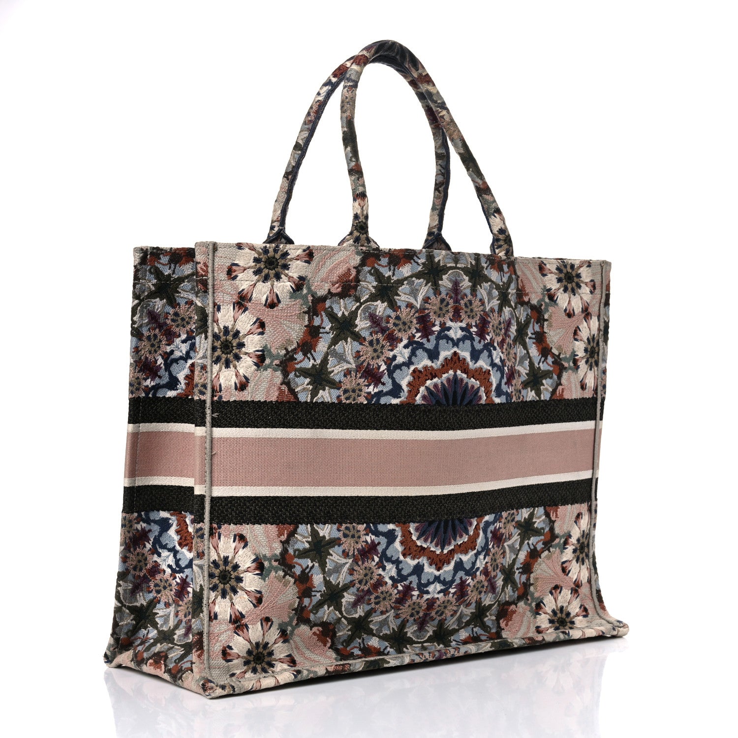Christian Dior Canvas Embroidered KaleiDioroscopic Book Tote Multicolor 3 of 15