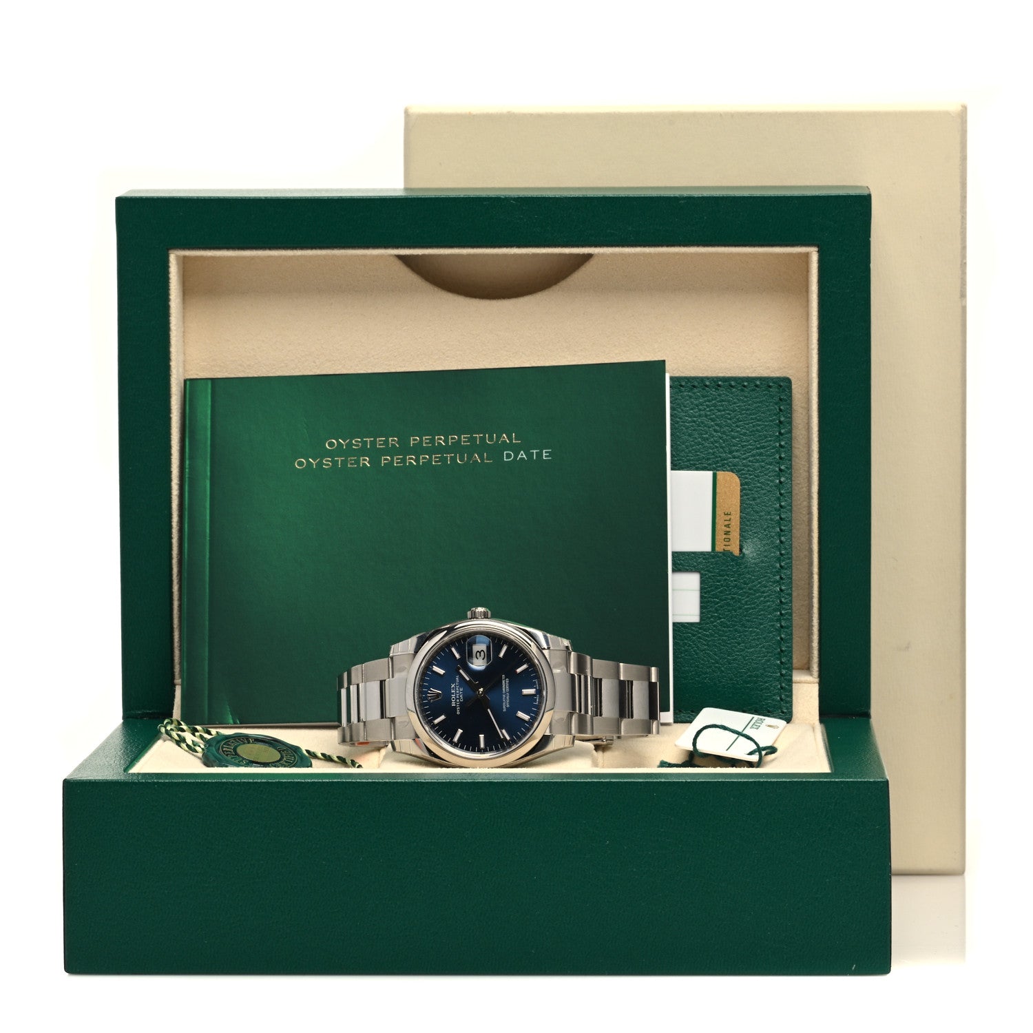 Rolex Stainless Steel 34mm Oyster Perpertual Date Watch Blue 115200 5 of 5