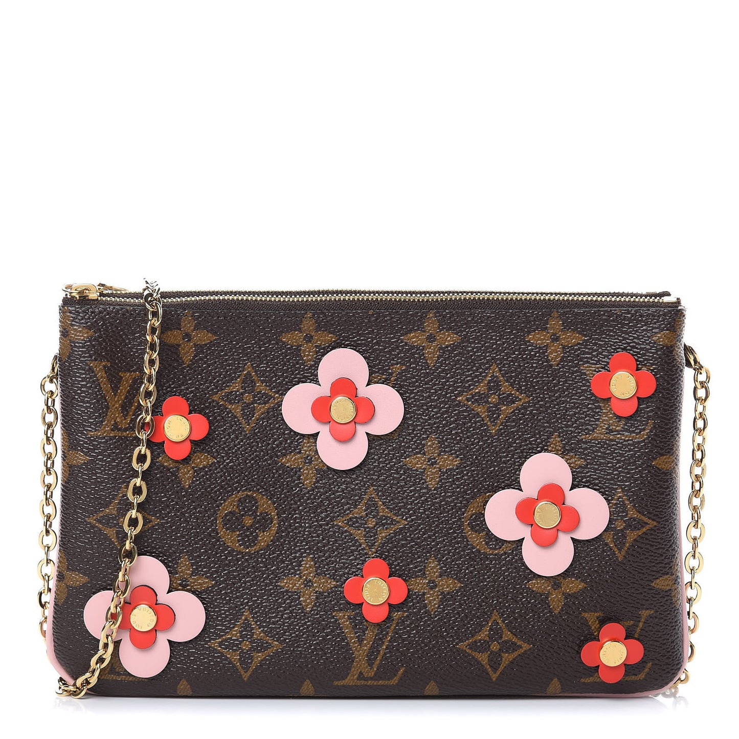 Monogram Blooming Flowers Double Zip Pochette