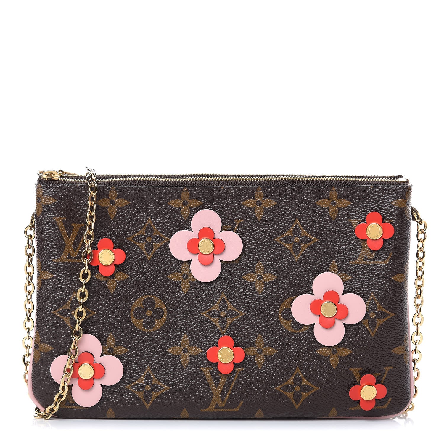 Louis Vuitton Monogram Blooming Flowers Double Zip Pochette 1 of 9