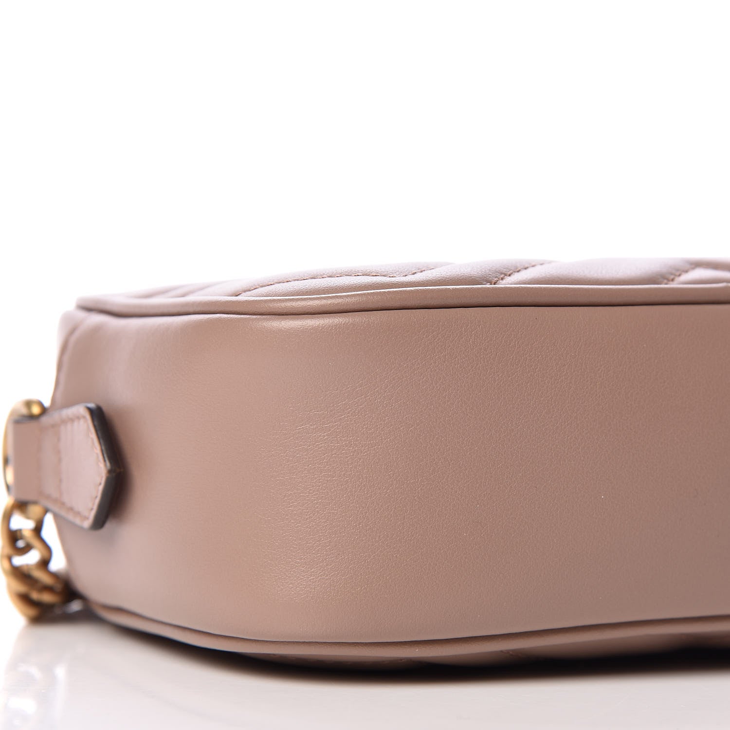 Gucci Calfskin Matelasse Mini GG Marmont Chain Shoulder Bag Porcelain Rose 5 of 9