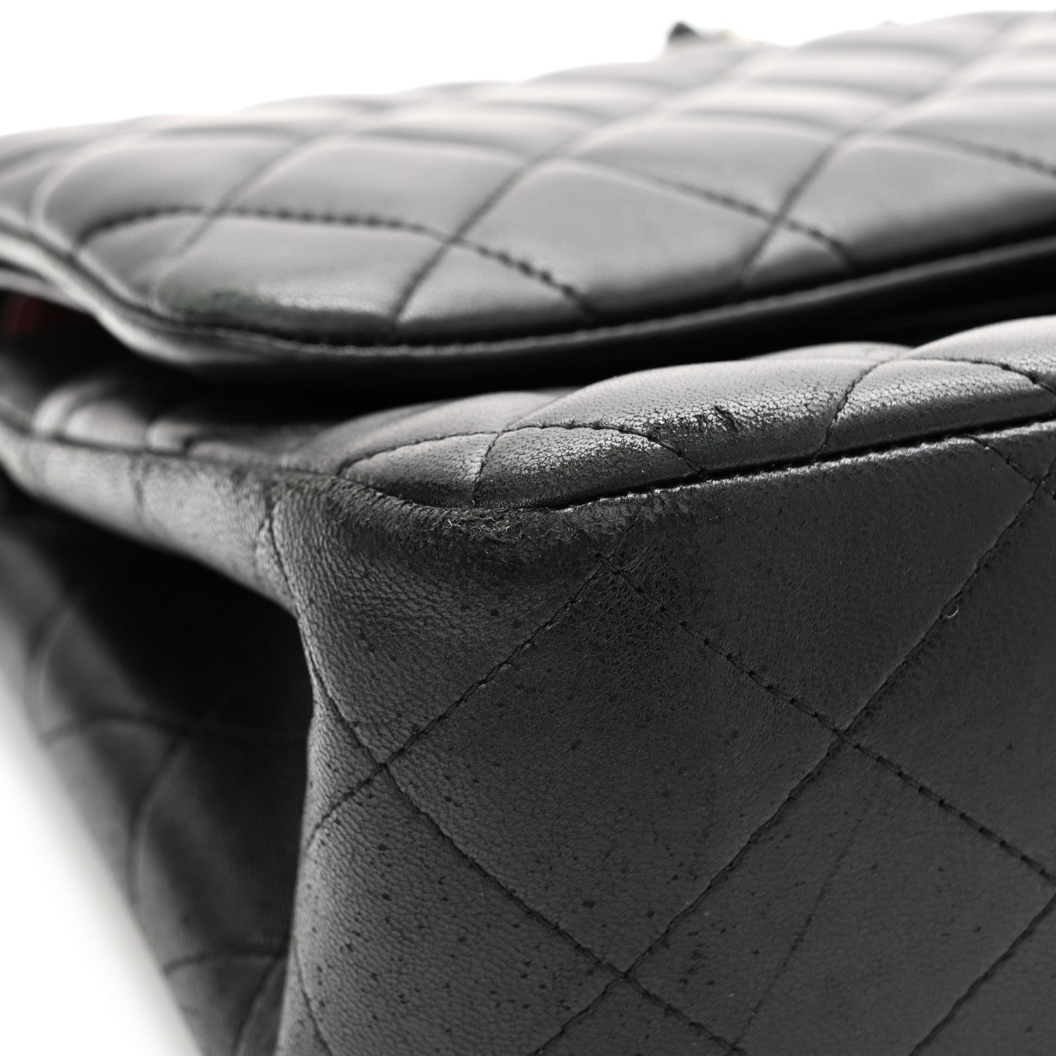 Chanel Lambskin Quilted Jumbo Double Flap Black 12 of 14