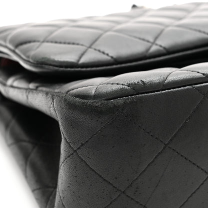 Chanel Lambskin Quilted Jumbo Double Flap Black 12 of 14
