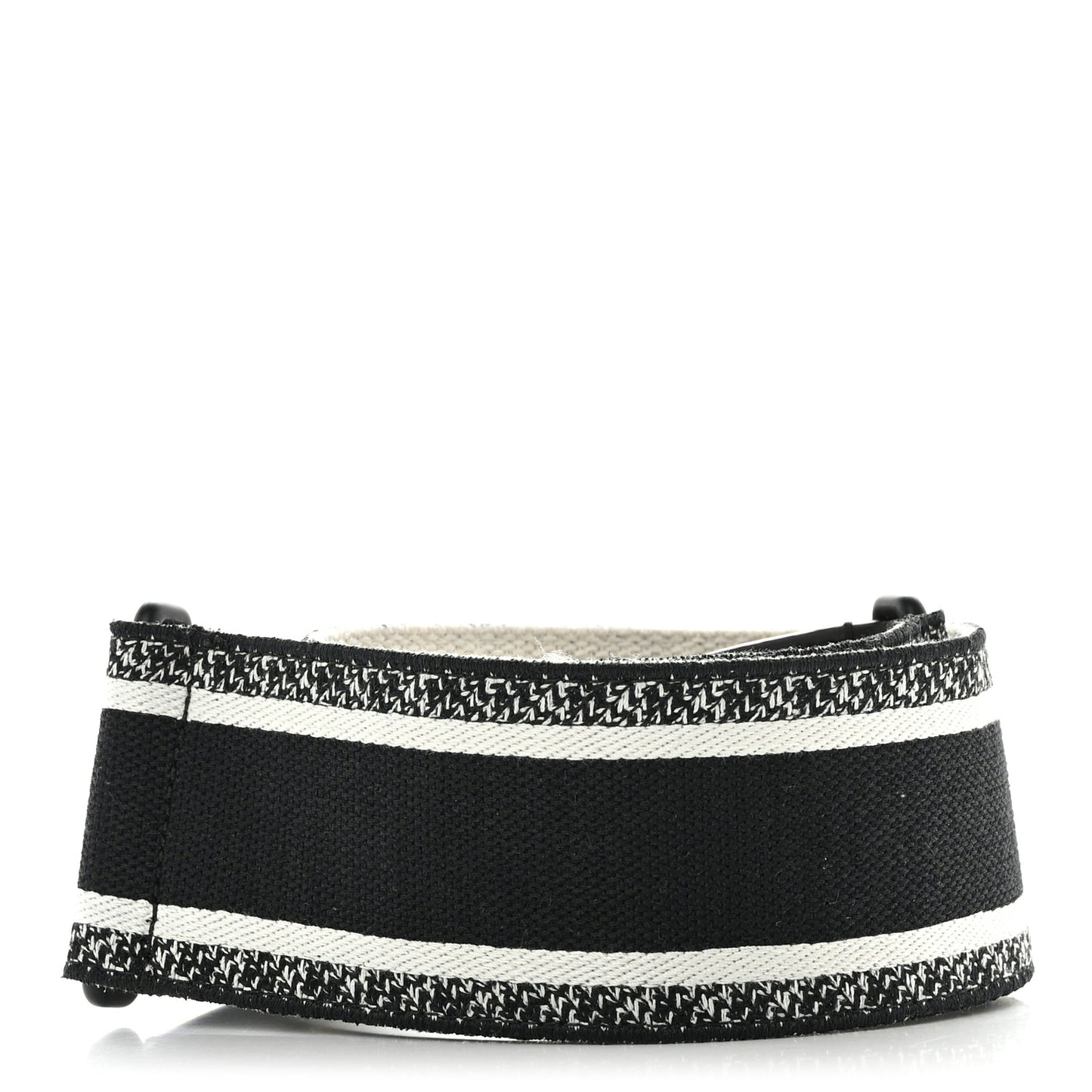 Canvas Embroidered Shoulder Strap Black Ultramatte