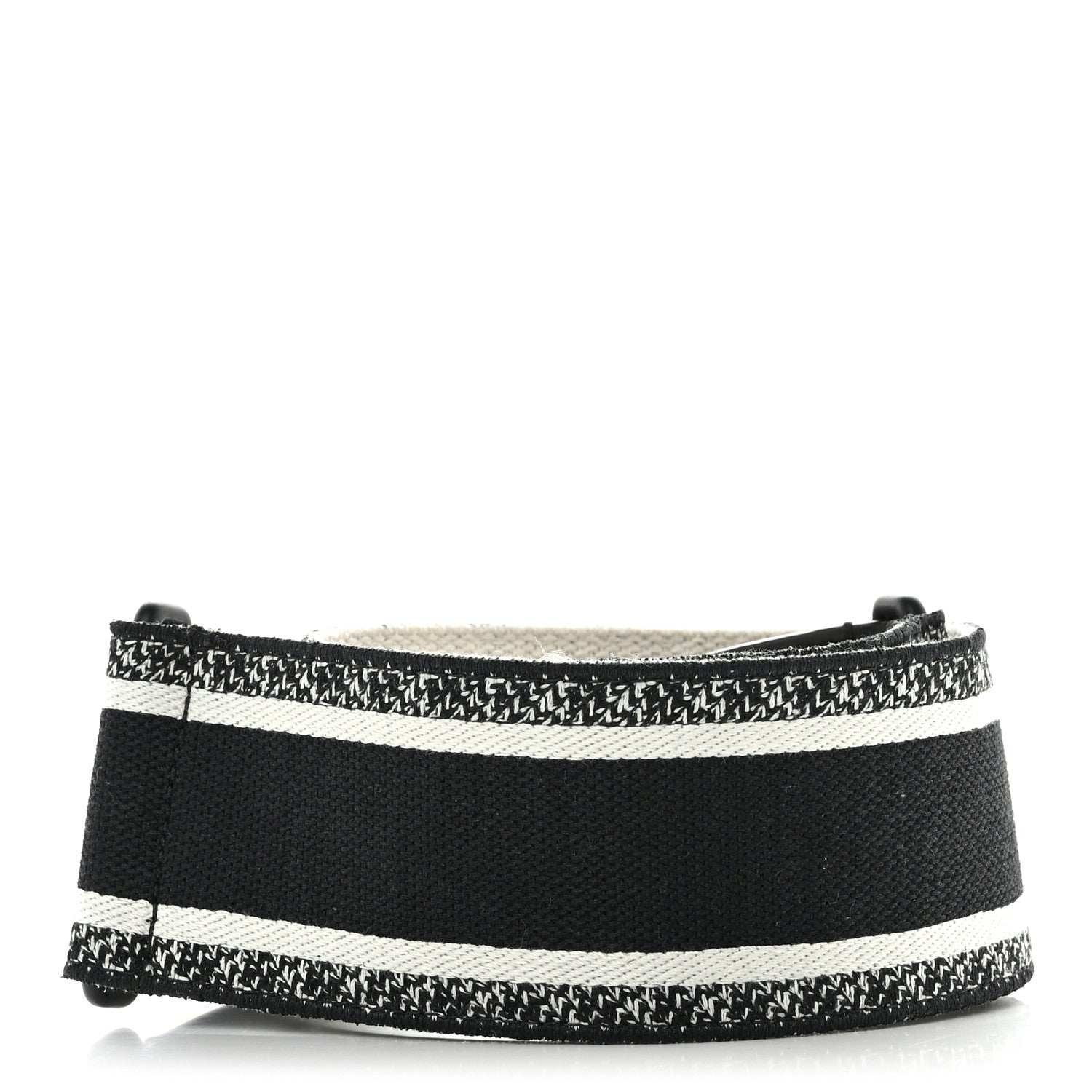 Christian Dior Canvas Embroidered Shoulder Strap Black Ultramatte 2 of 6