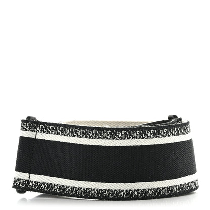 Christian Dior Canvas Embroidered Shoulder Strap Black Ultramatte 2 of 6