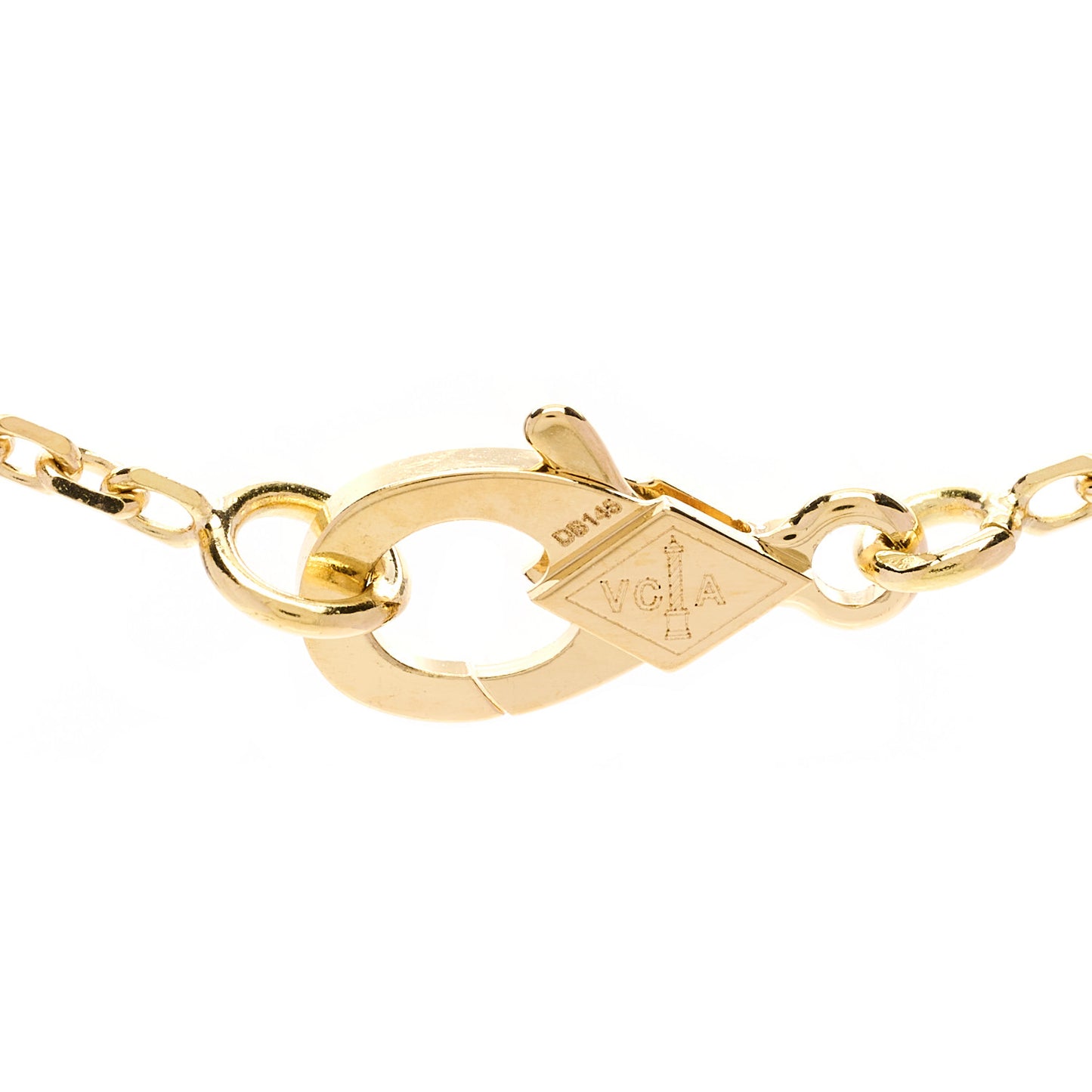 18K Yellow Gold Malachite Vintage Alhambra Pendant Necklace