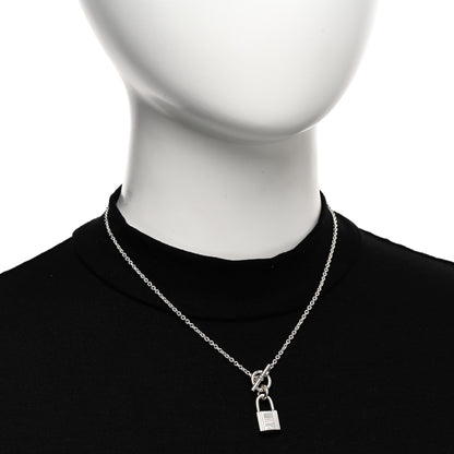Hermes Sterling Silver Cadenas Kelly Lock Pendant Necklace 2 of 5